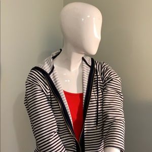 Two piece nautical striped skirt and jacket